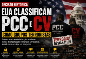 EUA classificam PCC e Comando Vermelho como organizações terroristas
