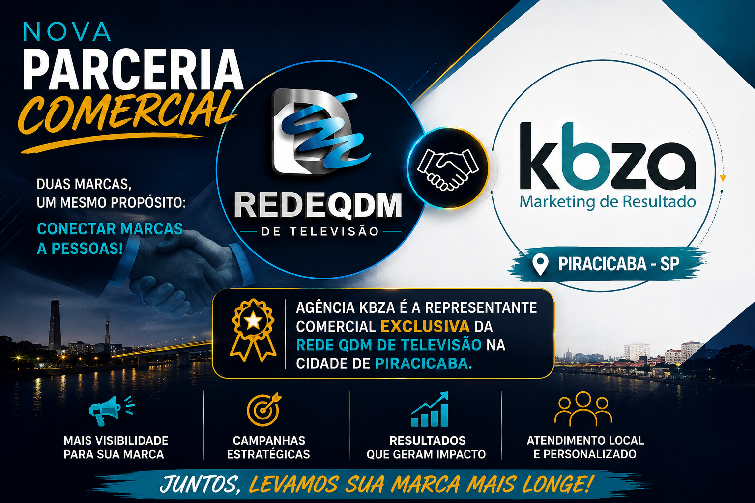 Agência KBZA assume representação comercial exclusiva da Rede QDM de Televisão em Piracicaba