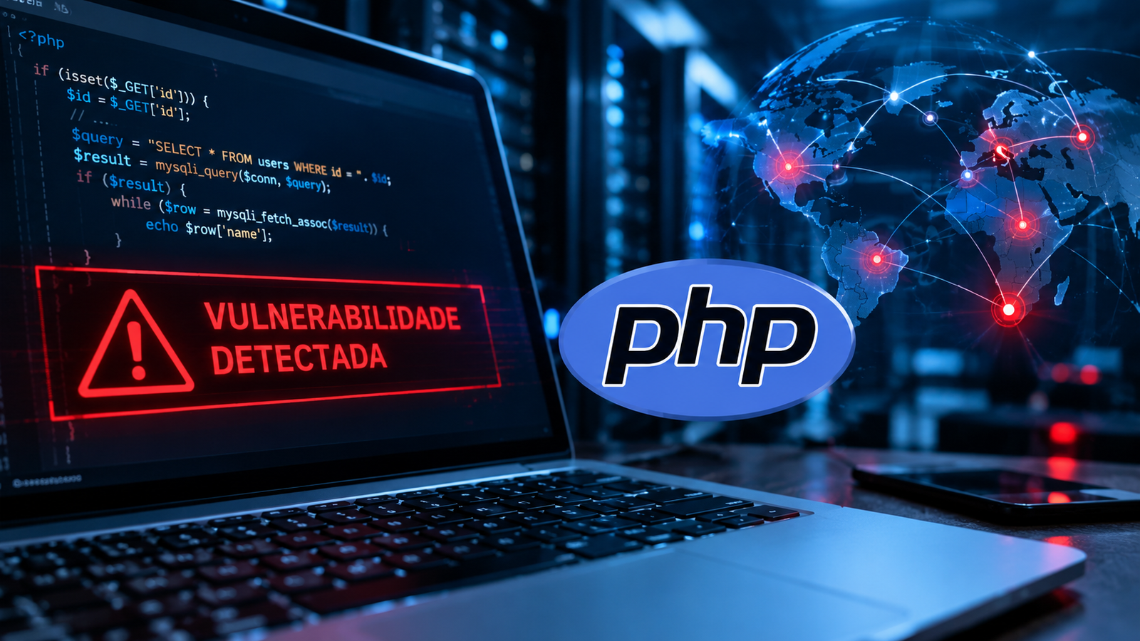 Falha global no PHP afeta serviços digitais no Brasil e provoca suspensão de sistemas públicos